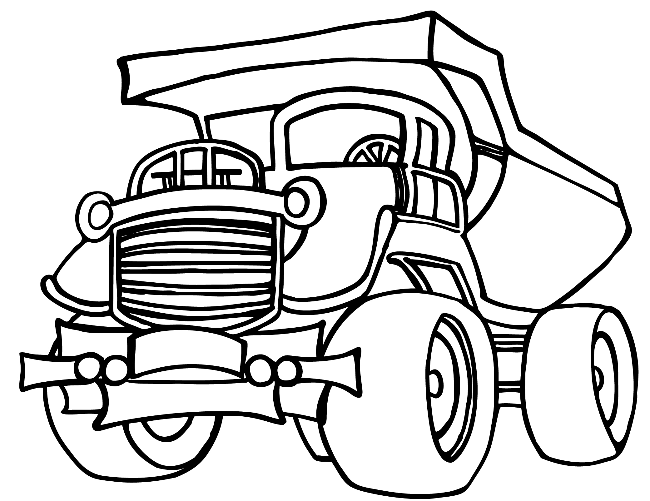 Dump truck coloring pages to download and print for free