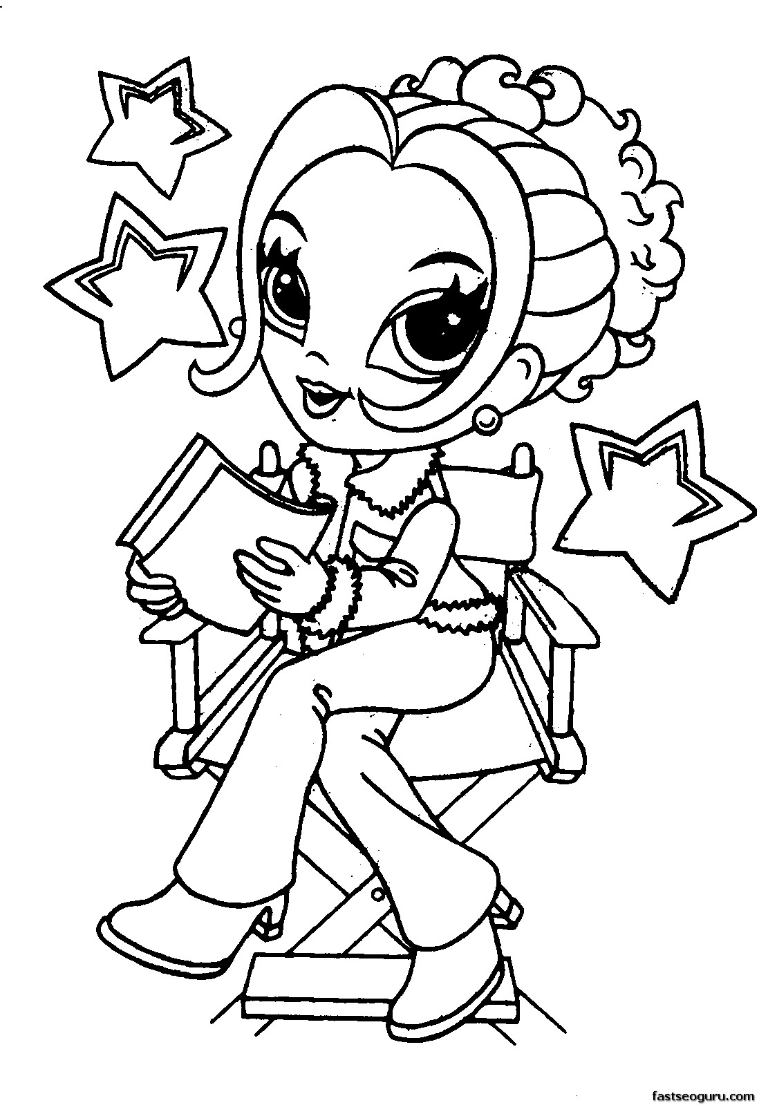 Cute girl coloring pages to download and print for free