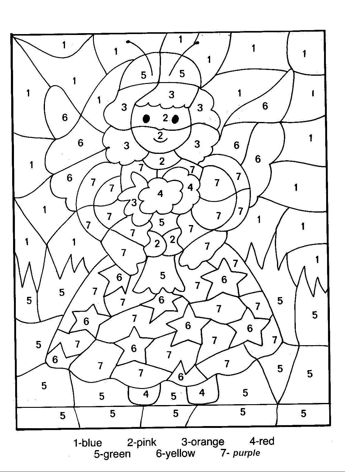 Color By Number Coloring Sheet