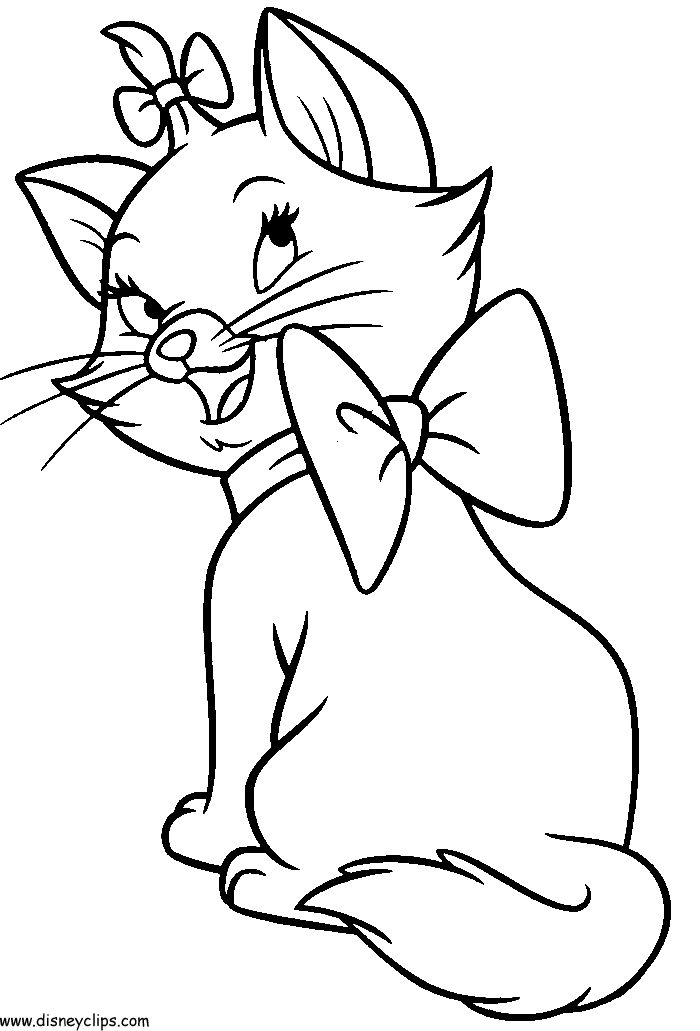 563 Cute Disney Cat Coloring Pages 
