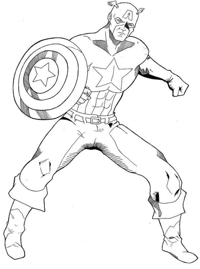 Captain america coloring pages to download and print for free