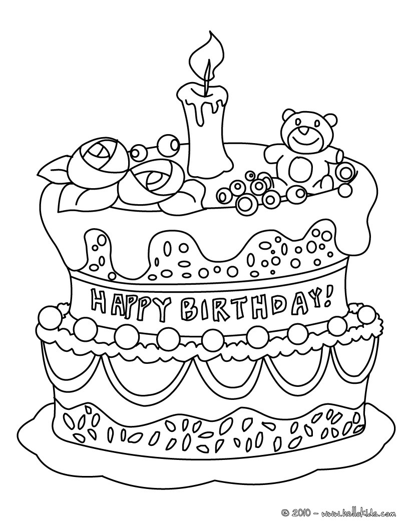 cake coloring pages to print