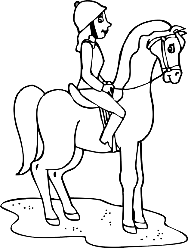 Horse riding coloring pages download and print for free