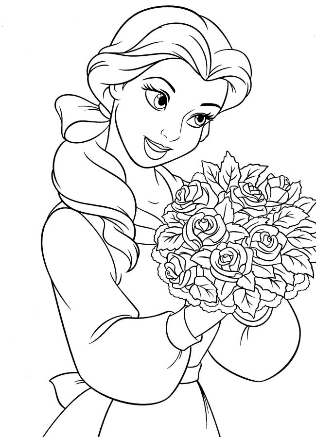 Beauty and the beast coloring pages to download and print for free