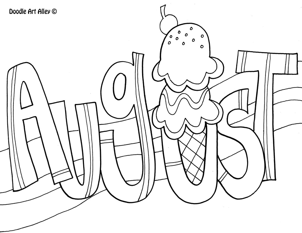 August coloring pages to download and print for free