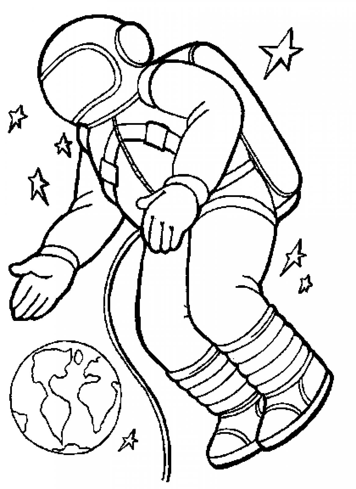 Astronaut coloring pages to download and print for free
