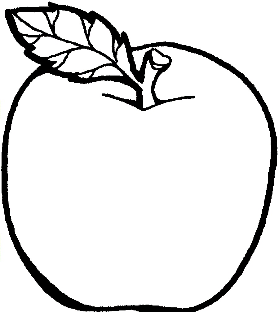 Printable Apple Cut Outs Sketch Coloring Page