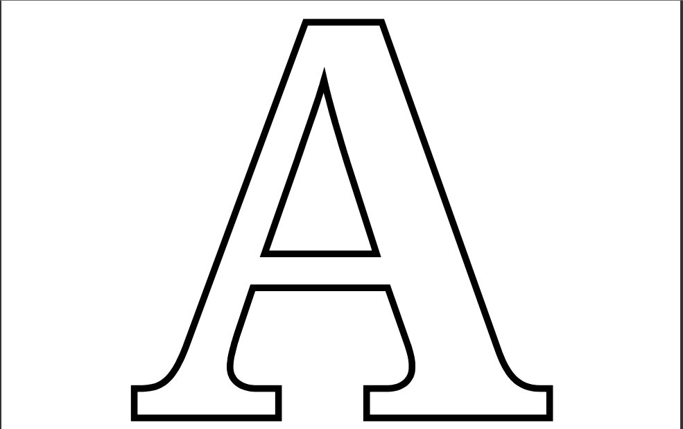 Letter a coloring pages to download and print for free