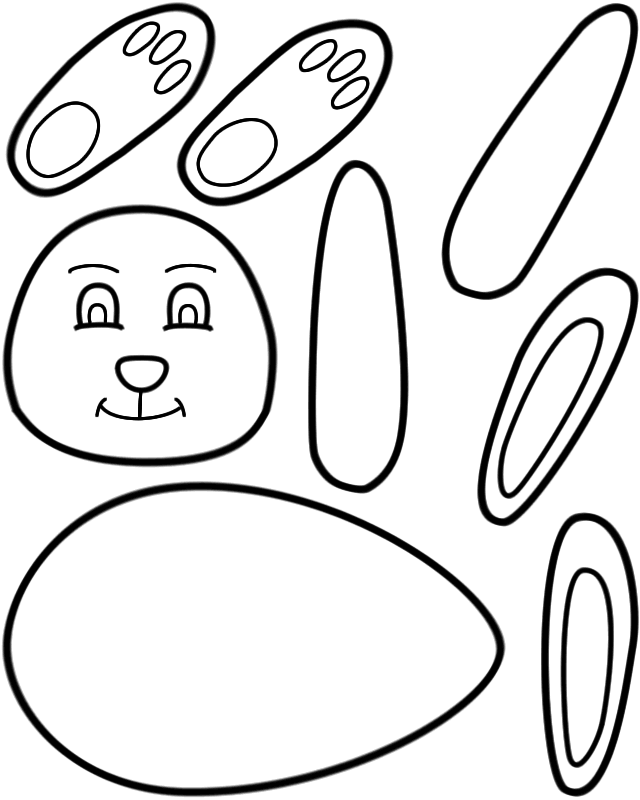 Easter bunny ears coloring pages download and print for free