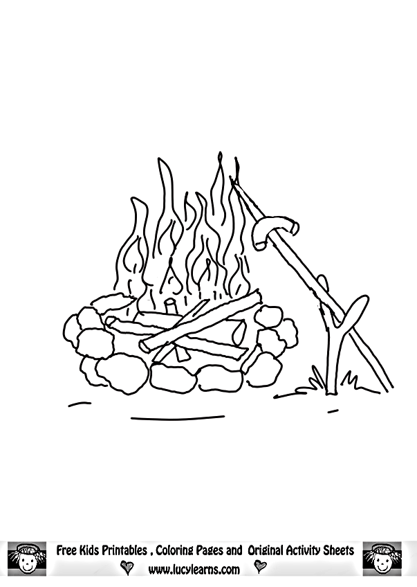 camping equipment coloring pages - photo #11