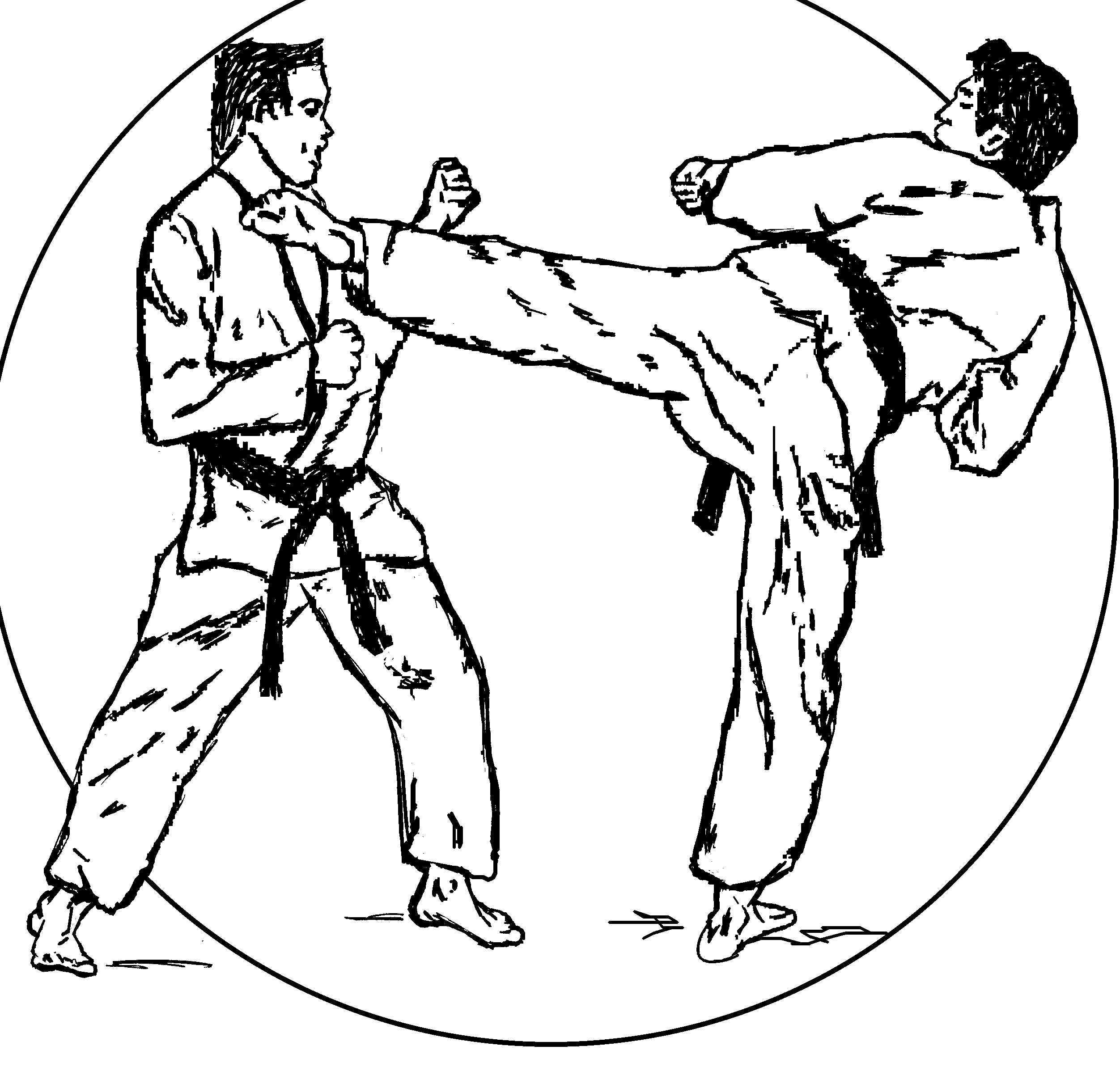 Karate coloring pages download and print for free