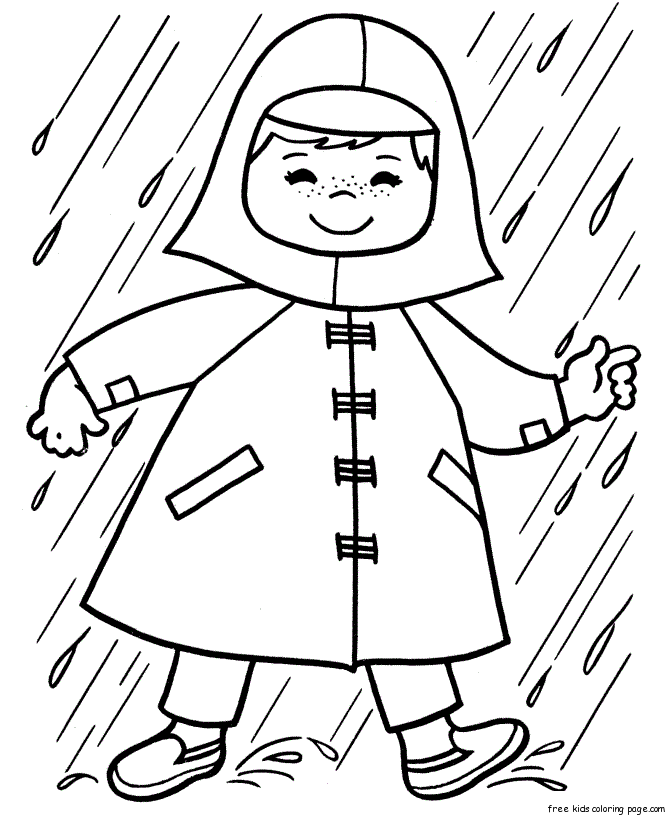 Rain coloring pages to download and print for free