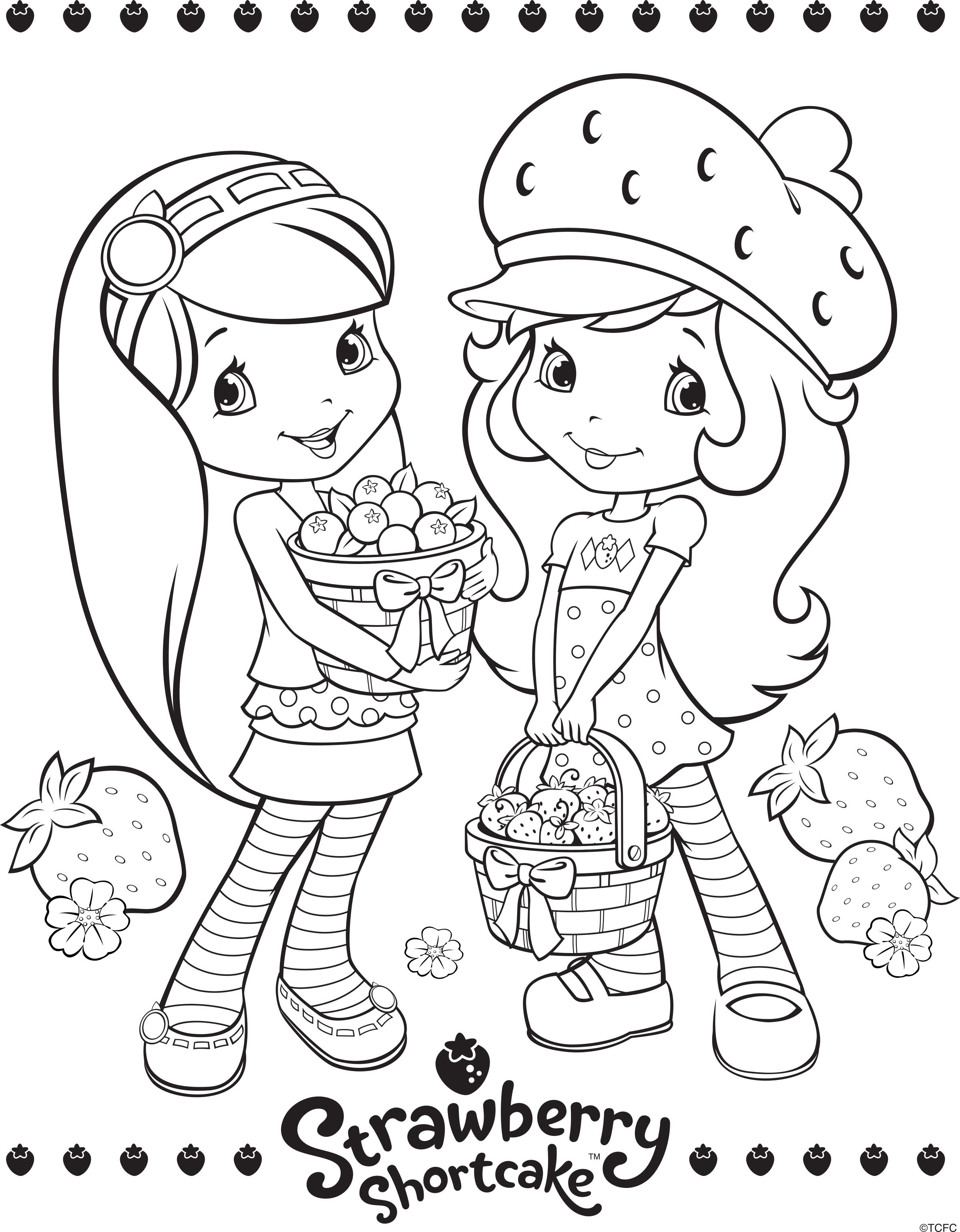 Strawberry shortcake berrykins coloring pages