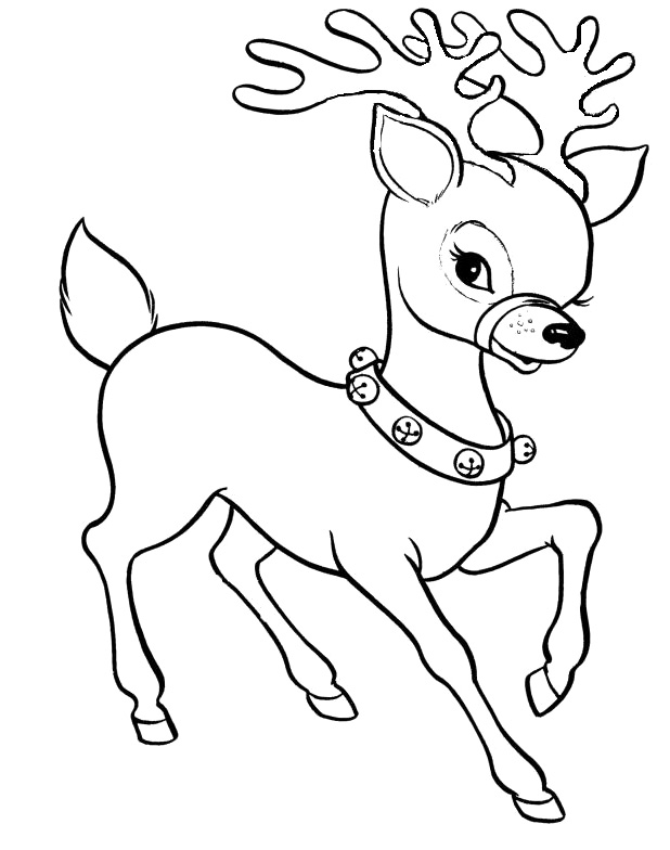 187 Cute Baby Reindeer Coloring Pages with disney character