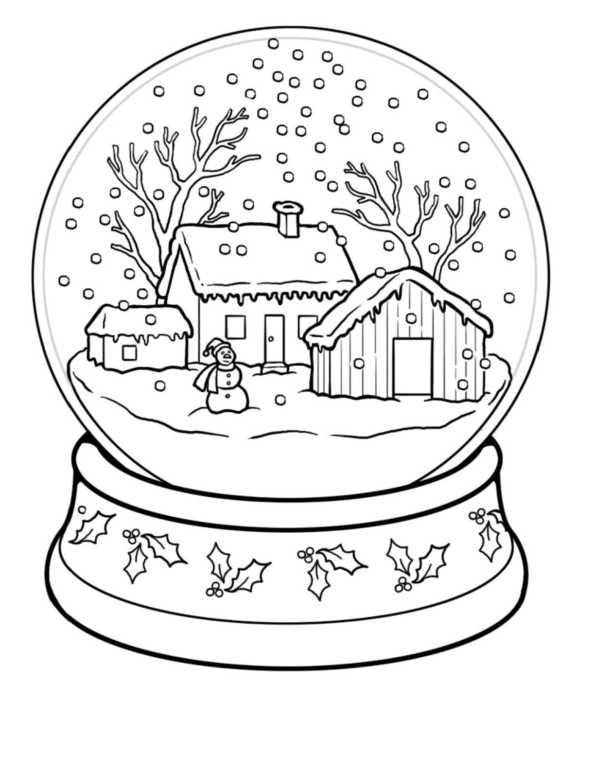 566 Simple Printable Winter Coloring Pages with Printable