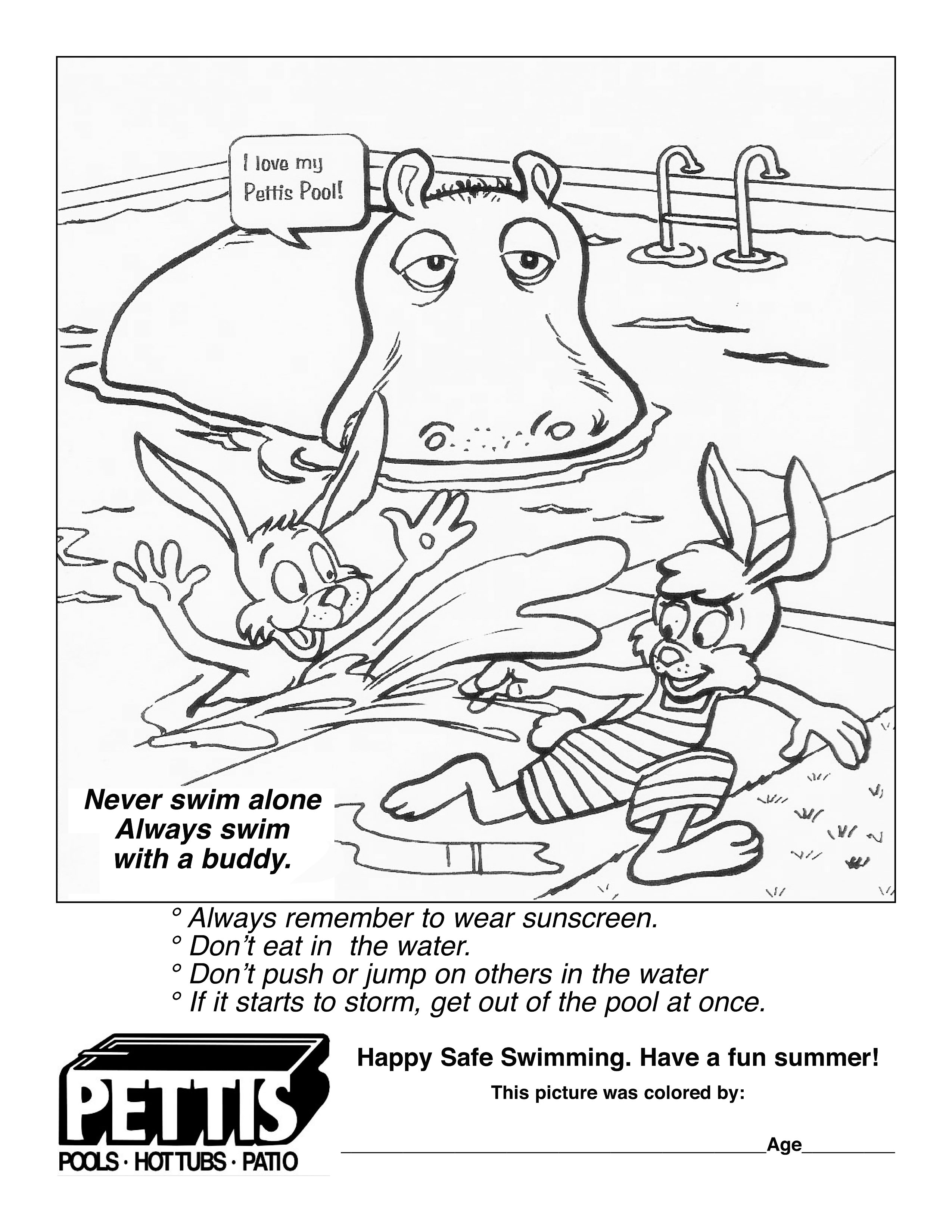 Swimming Safety Coloring Pages Download And Print For Free Coloring Pages