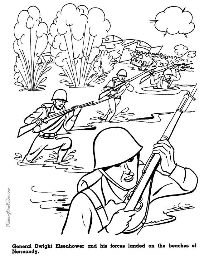 Military coloring pages to download and print for free