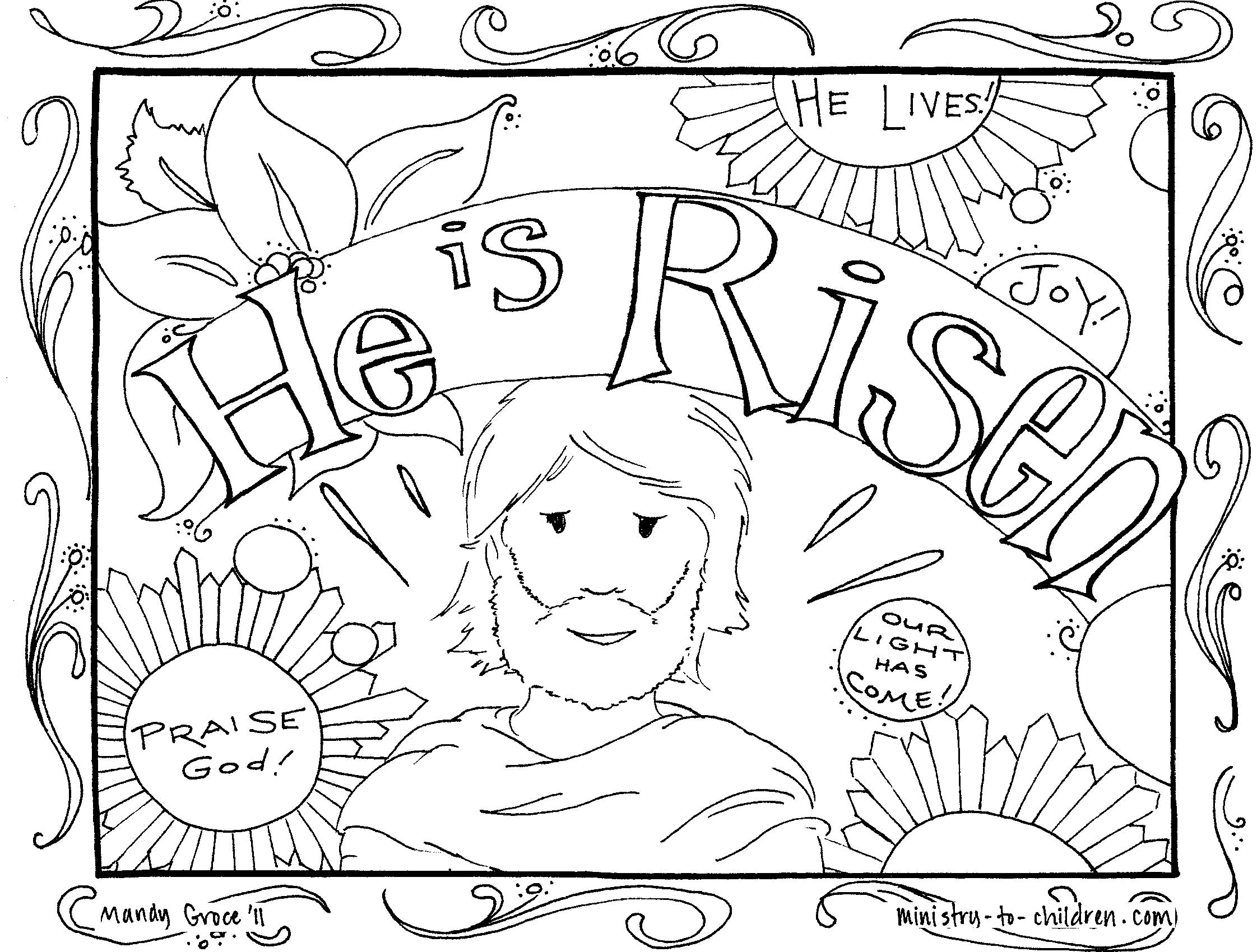 Religious easter coloring pages to download and print for free