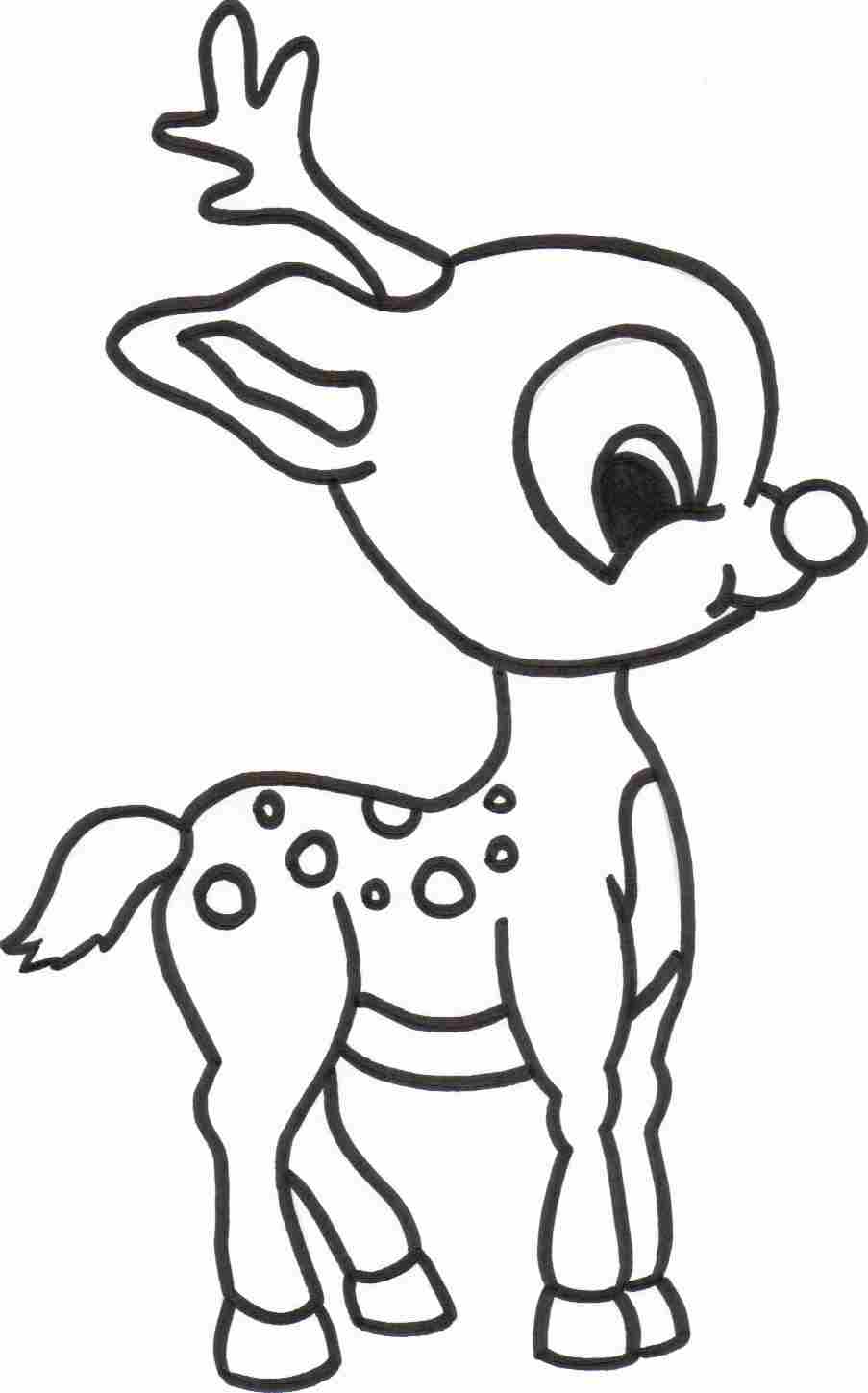 Download Reindeer coloring pages to download and print for free