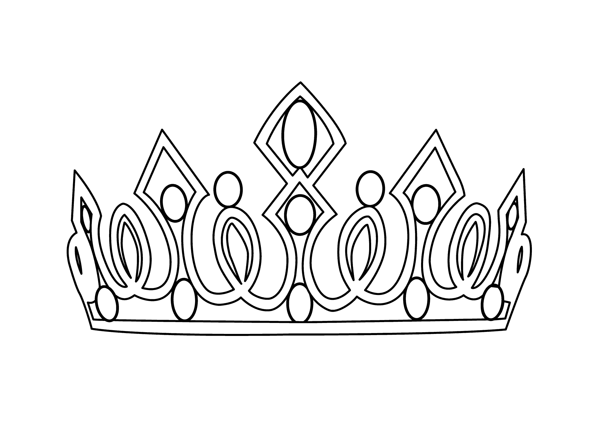 Crown coloring pages to download and print for free