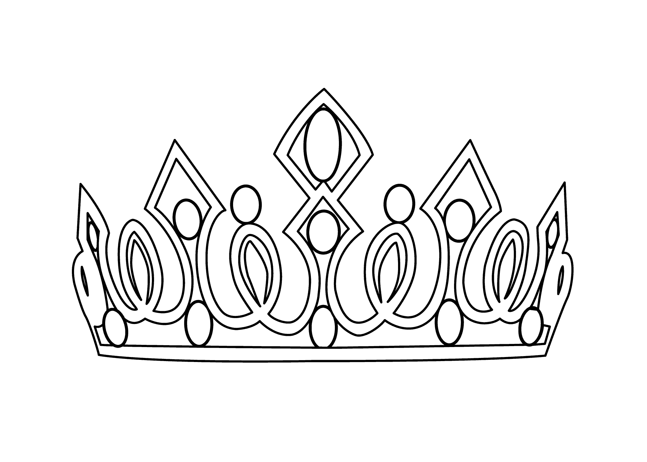 359 Simple Crown Coloring Page for Kids