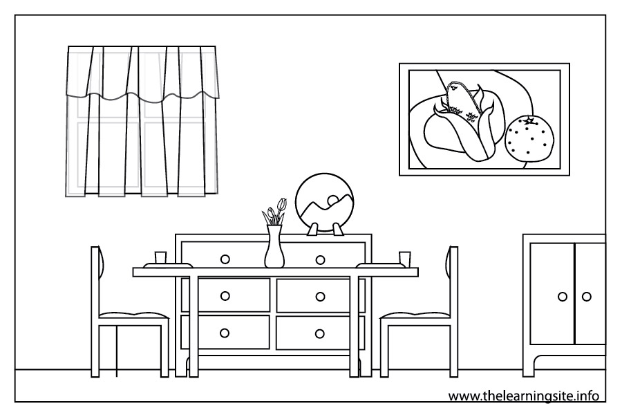 rooms in a house coloring pages - photo #14
