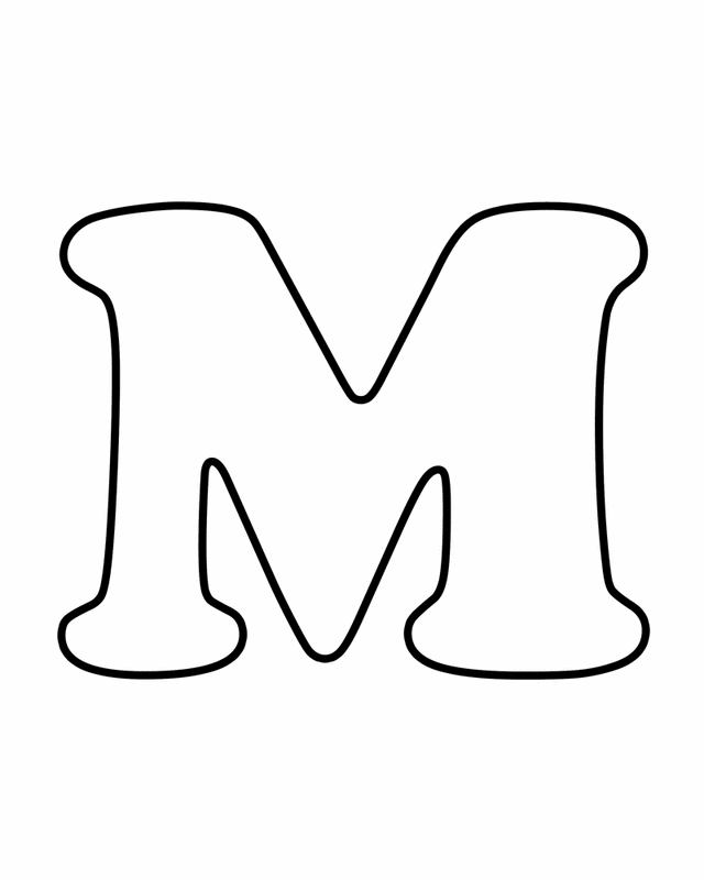 Letter m coloring pages to download and print for free