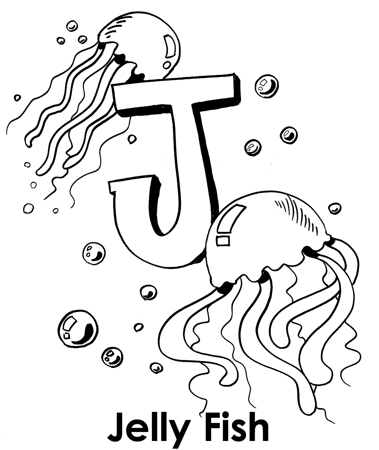 coloring pages jellyfish - photo #12