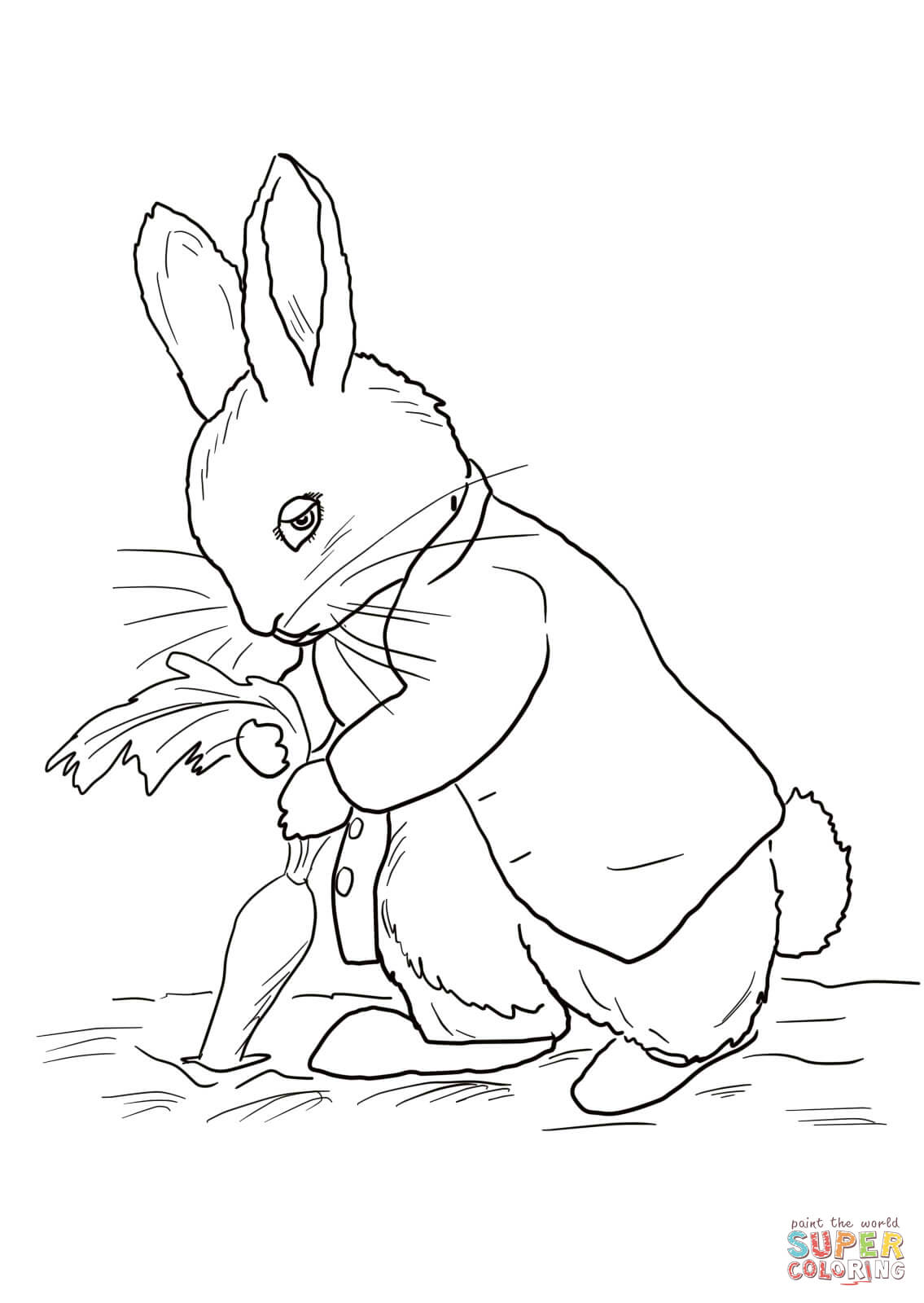 Peter rabbit coloring pages to download and print for free