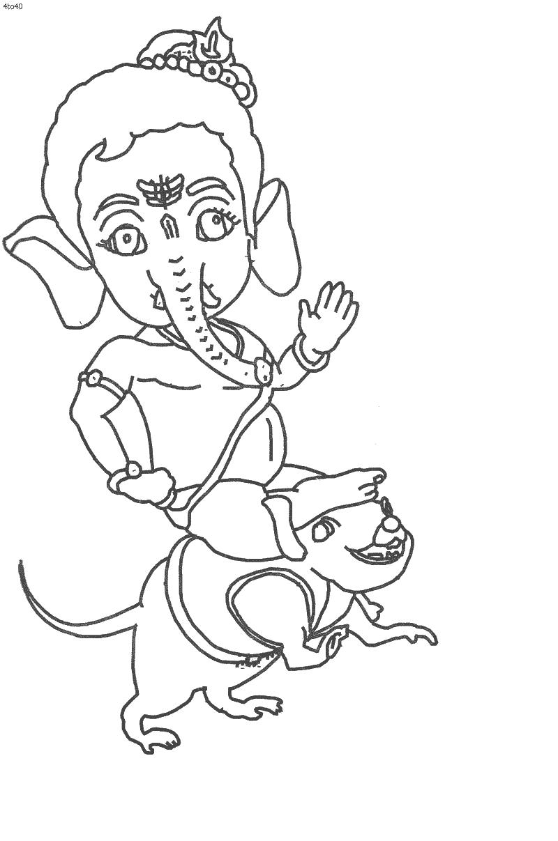 ganesh coloring pages for kids - photo #32