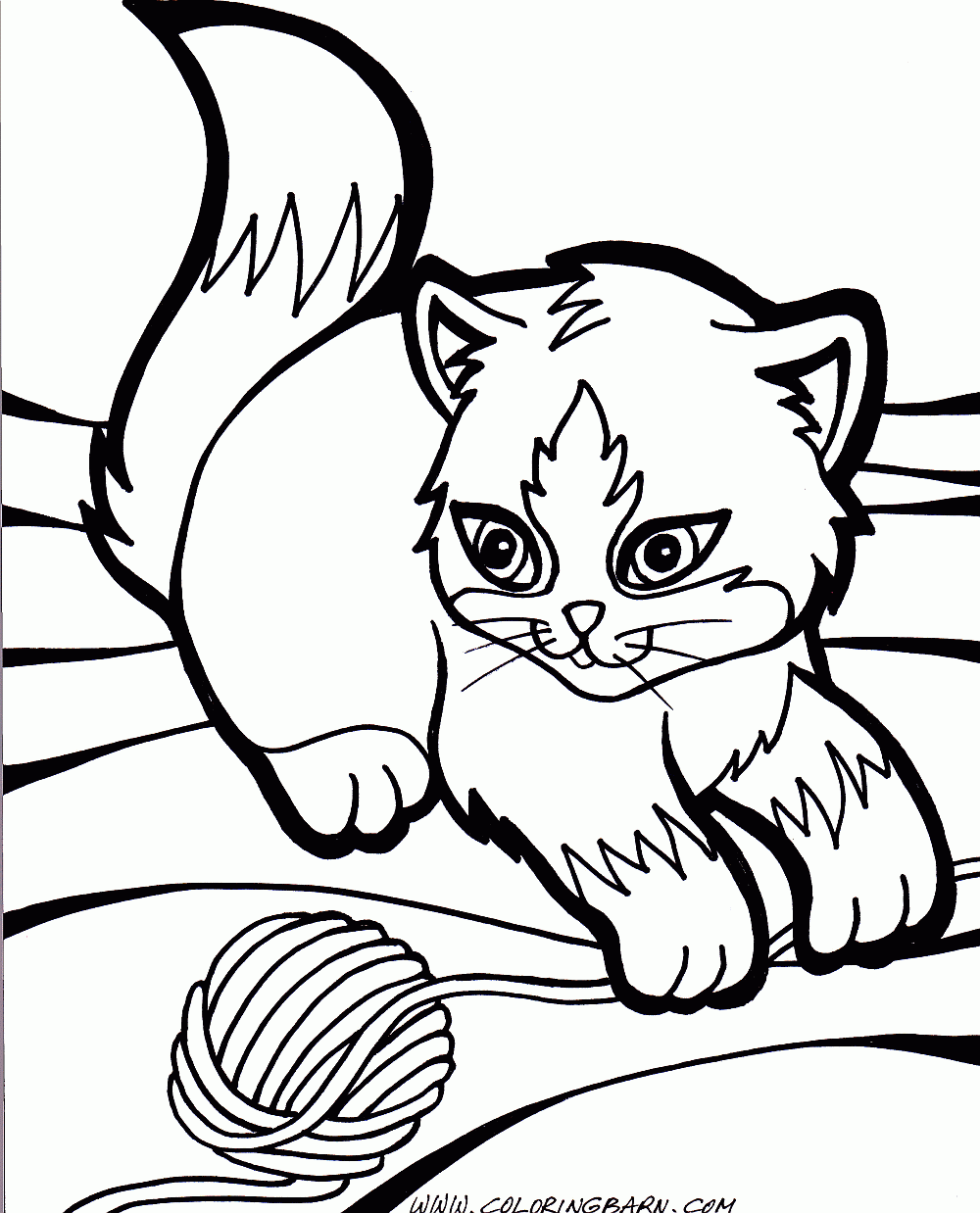 Cute kitten coloring pages to download and print for free