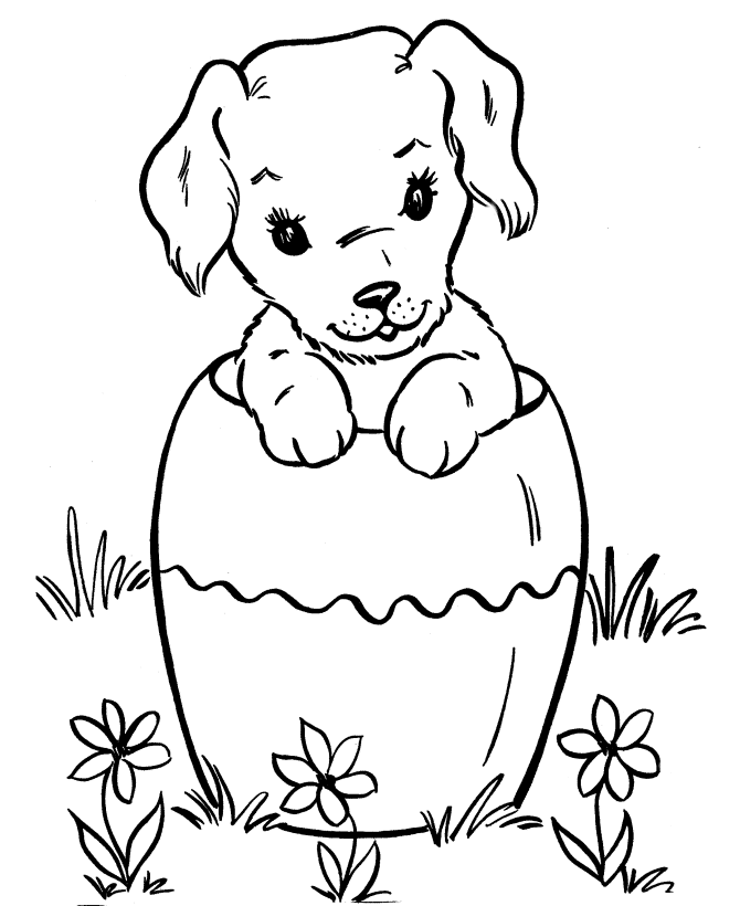 Cute dog coloring pages to download and print for free