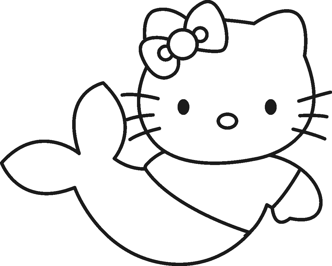 Hello kitty mermaid coloring pages to download and print for free