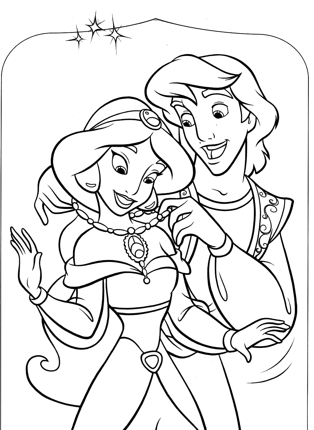 Aladdin coloring pages to download and print for free