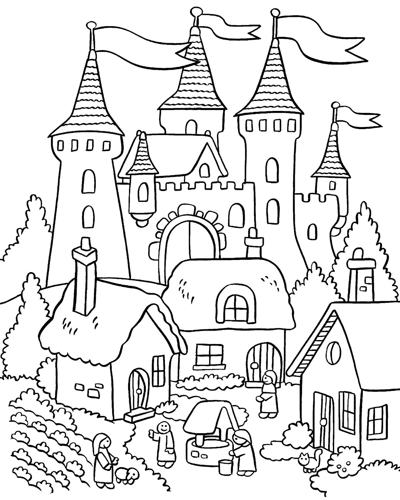 Garden coloring pages to download and print for free