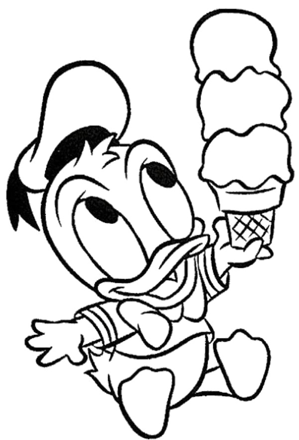 baby donald duck coloring pages free printables - photo #3