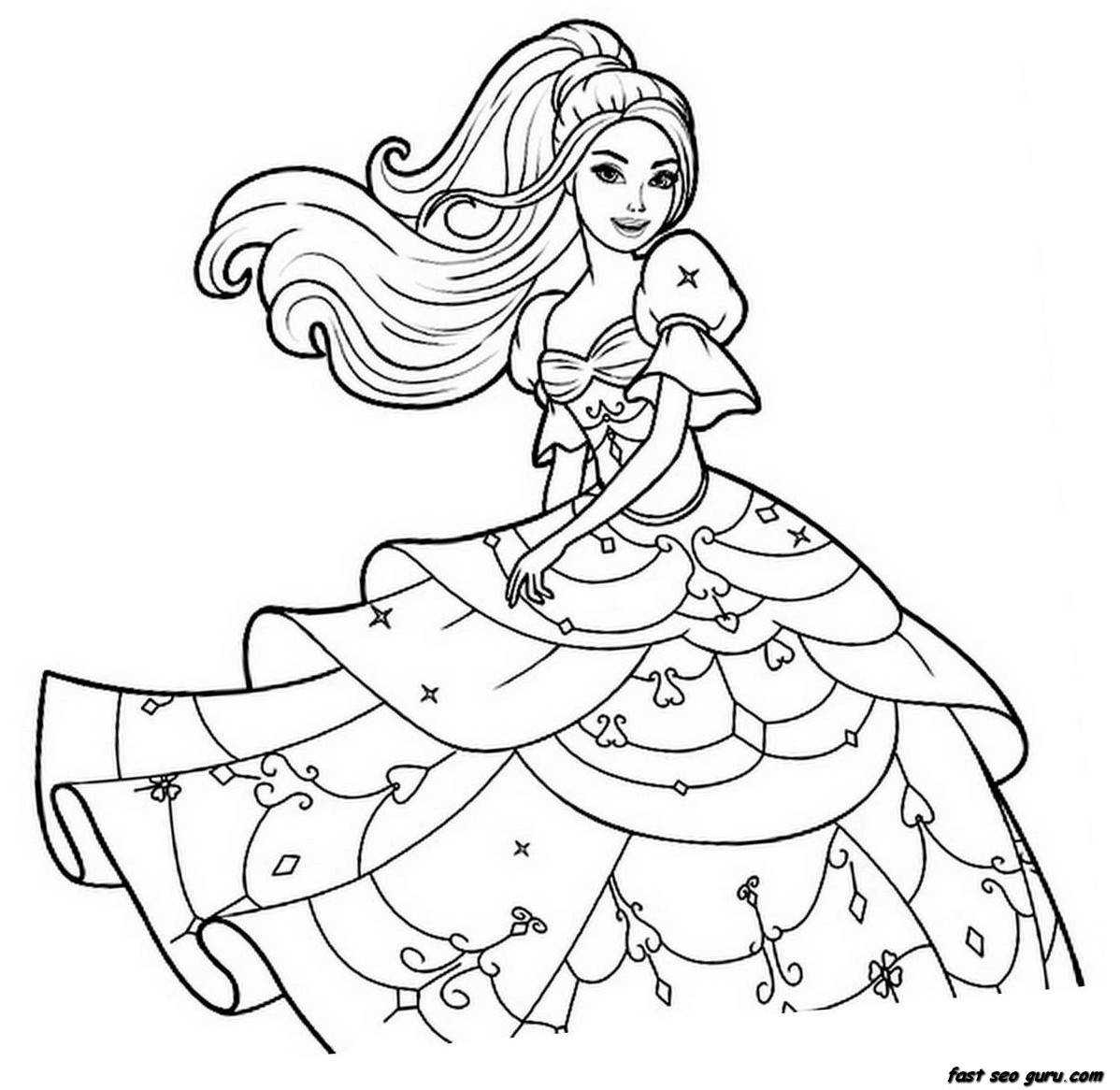 Cute girl coloring pages to download and print for free