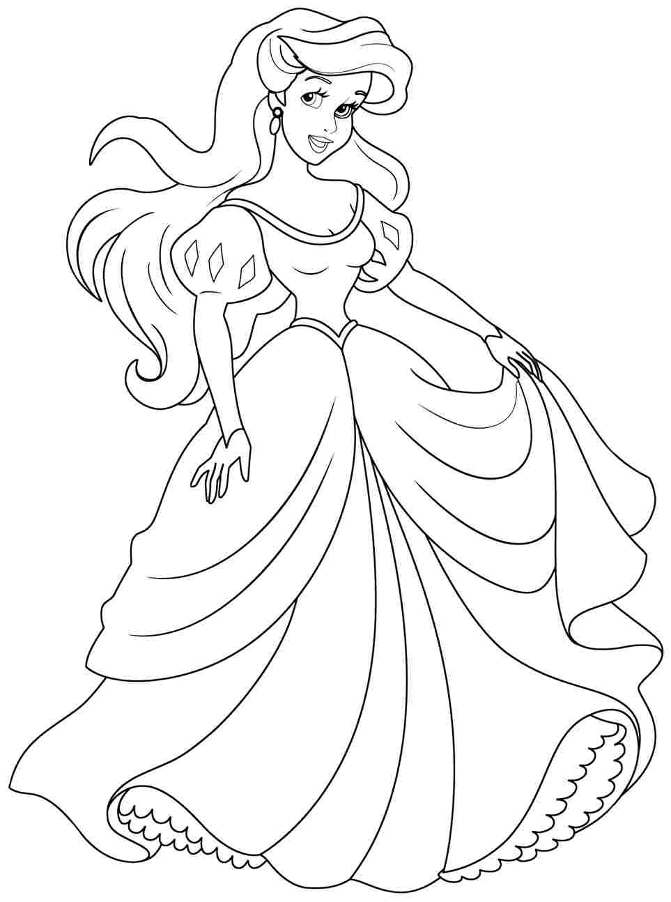 ariel coloring princess disney