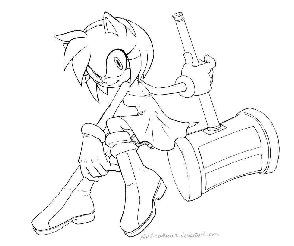 Amy rose coloring pages to download and print for free
