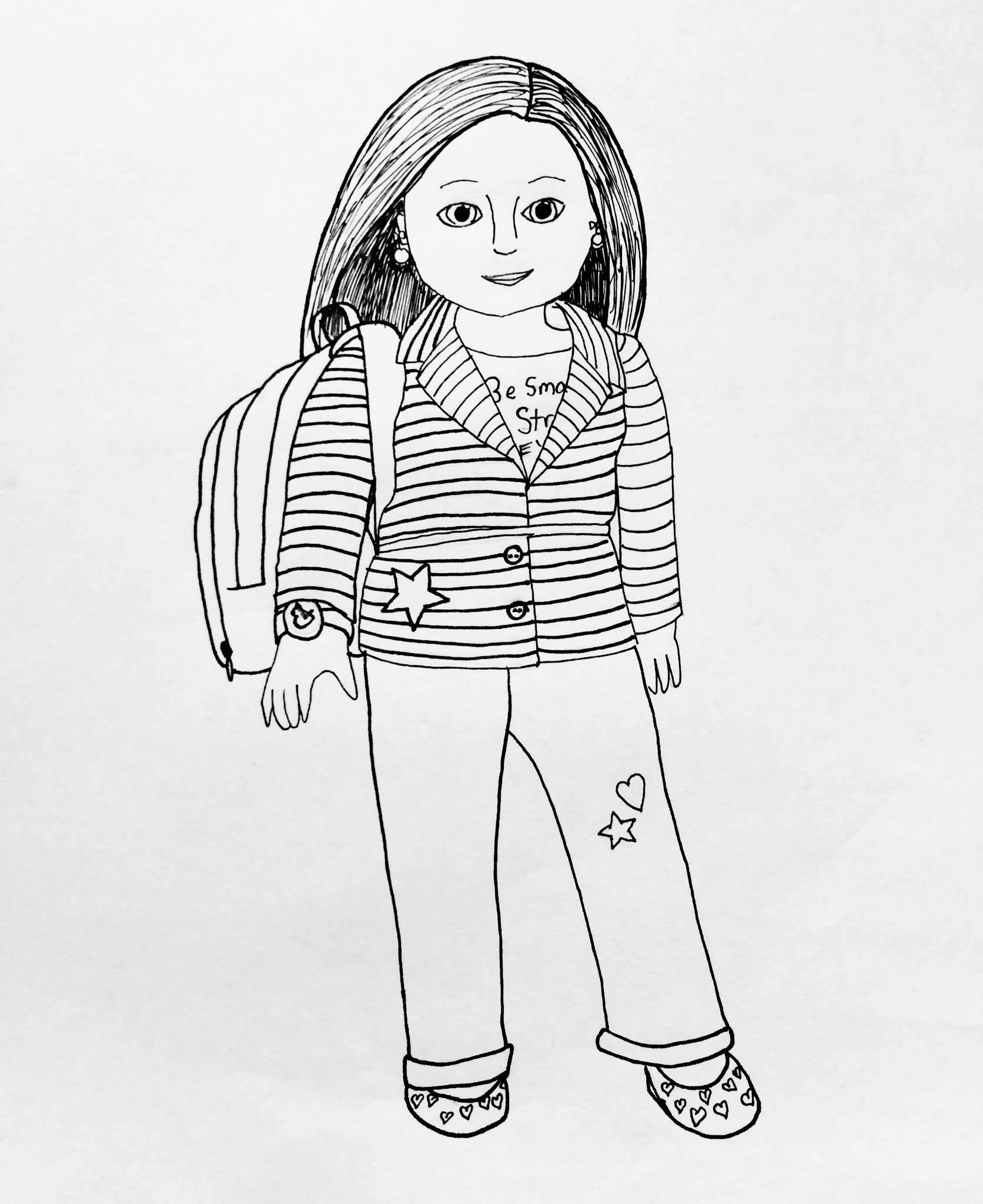 American girl doll coloring pages to download and print 