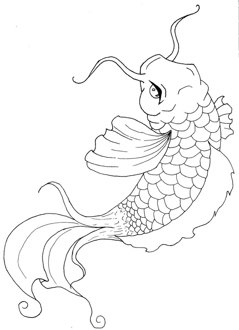 Koi fish coloring pages to download and print for free