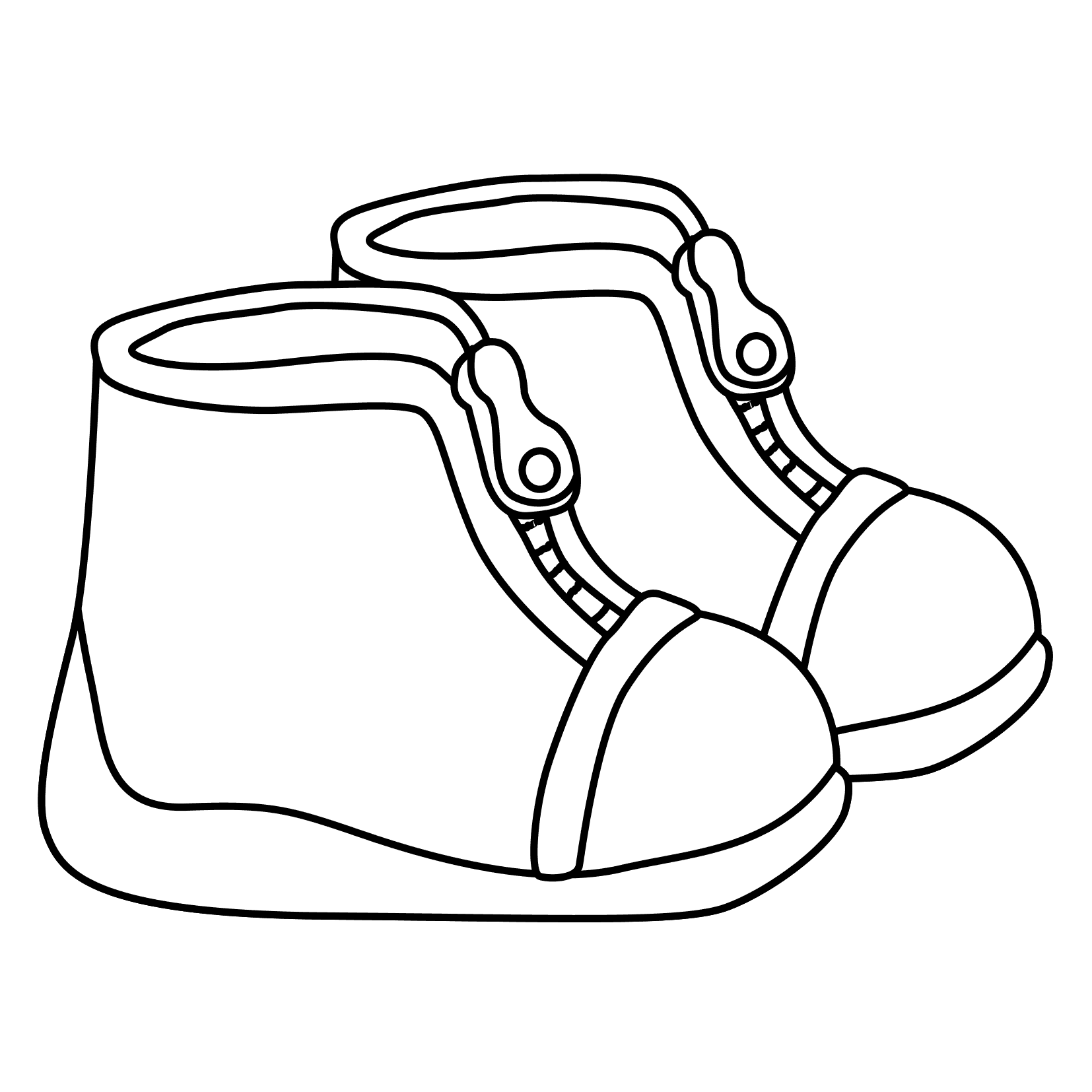 Shoe coloring pages to download and print for free