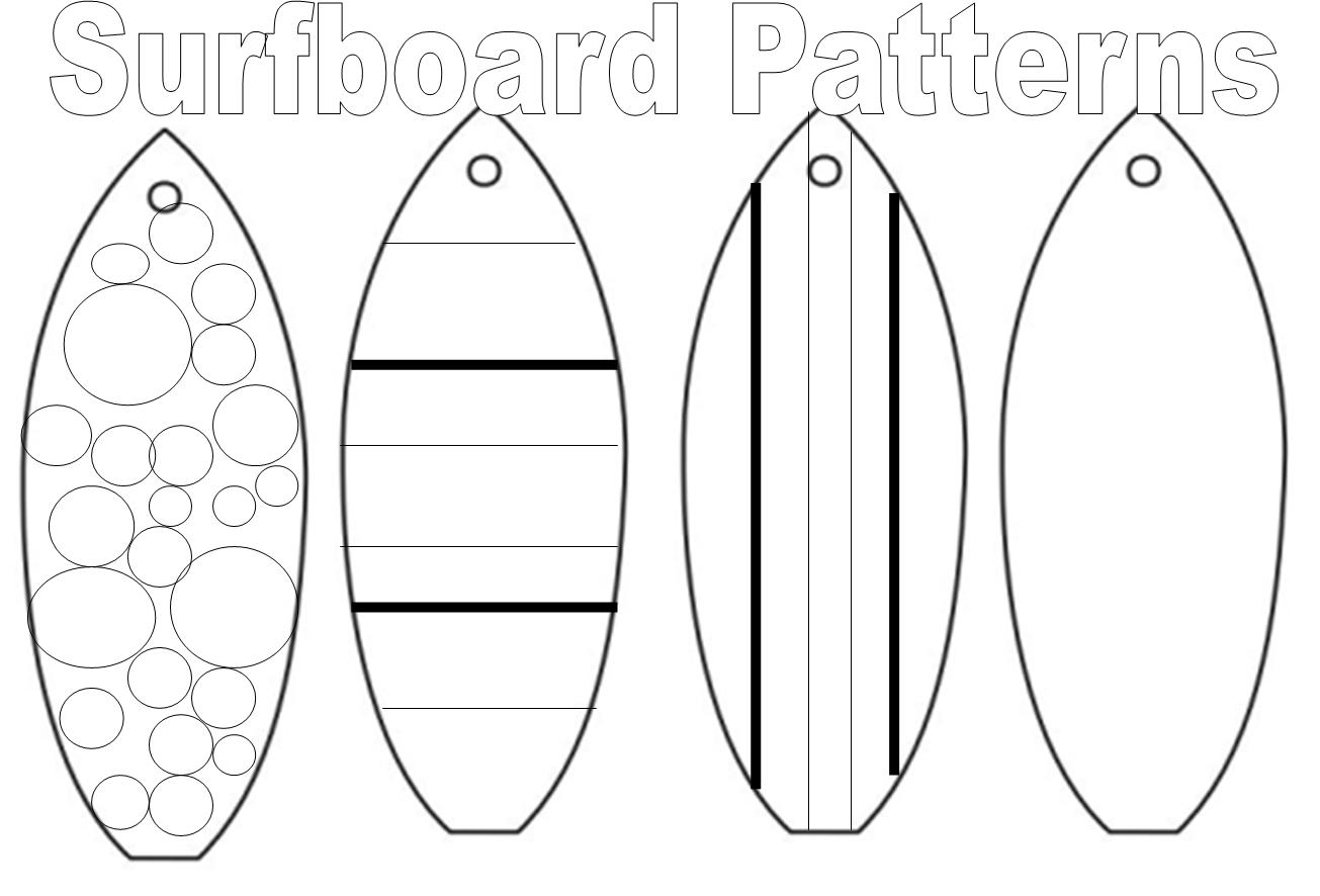 Surfboard coloring pages to download and print for free