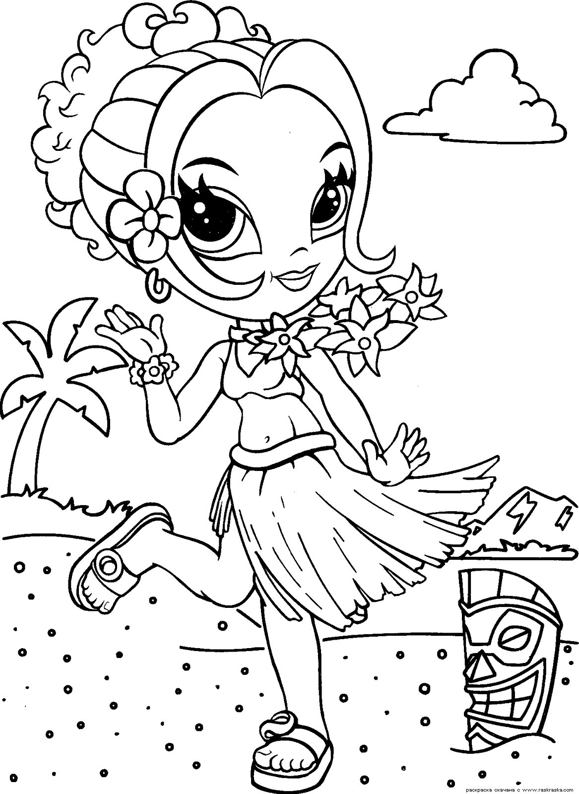 Lisa Frank Animals Coloring Page