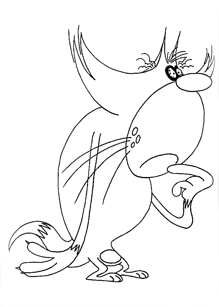 Oggy and the Cockroaches coloring pages to download and print for free