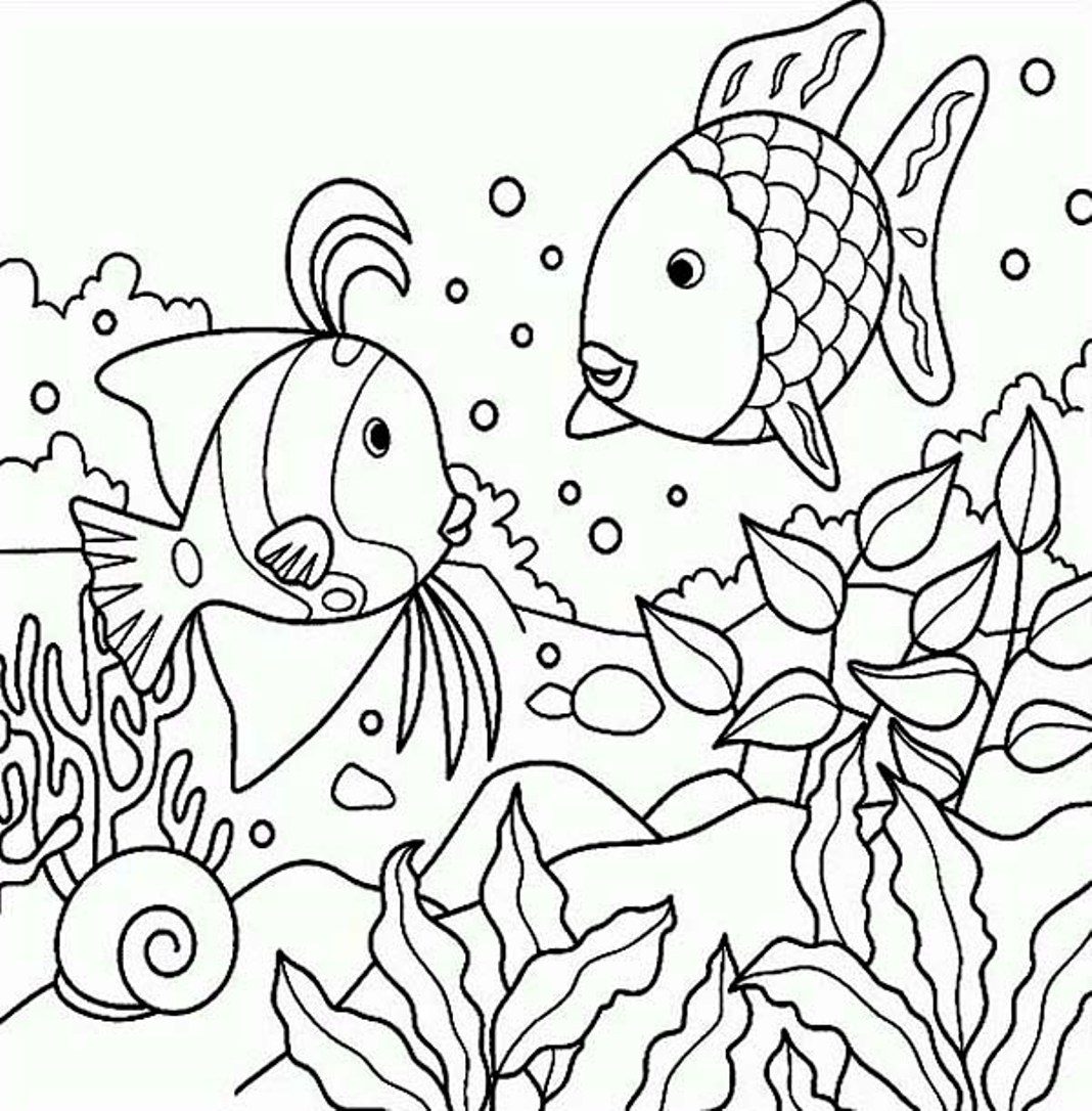 Sea fish coloring pages download and print for free