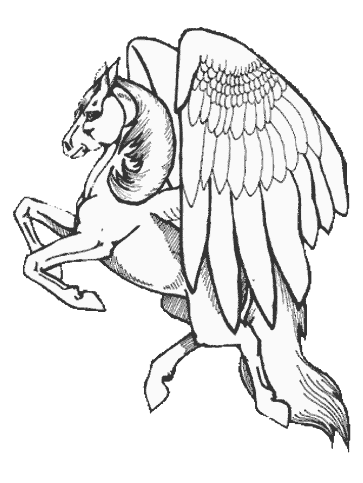 pegasus coloring pages to download and print for free