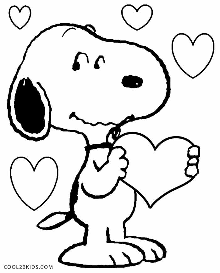 Snoopy coloring pages to download and print for free