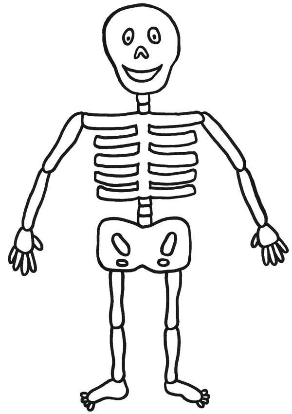 Skeleton coloring pages to download and print for free