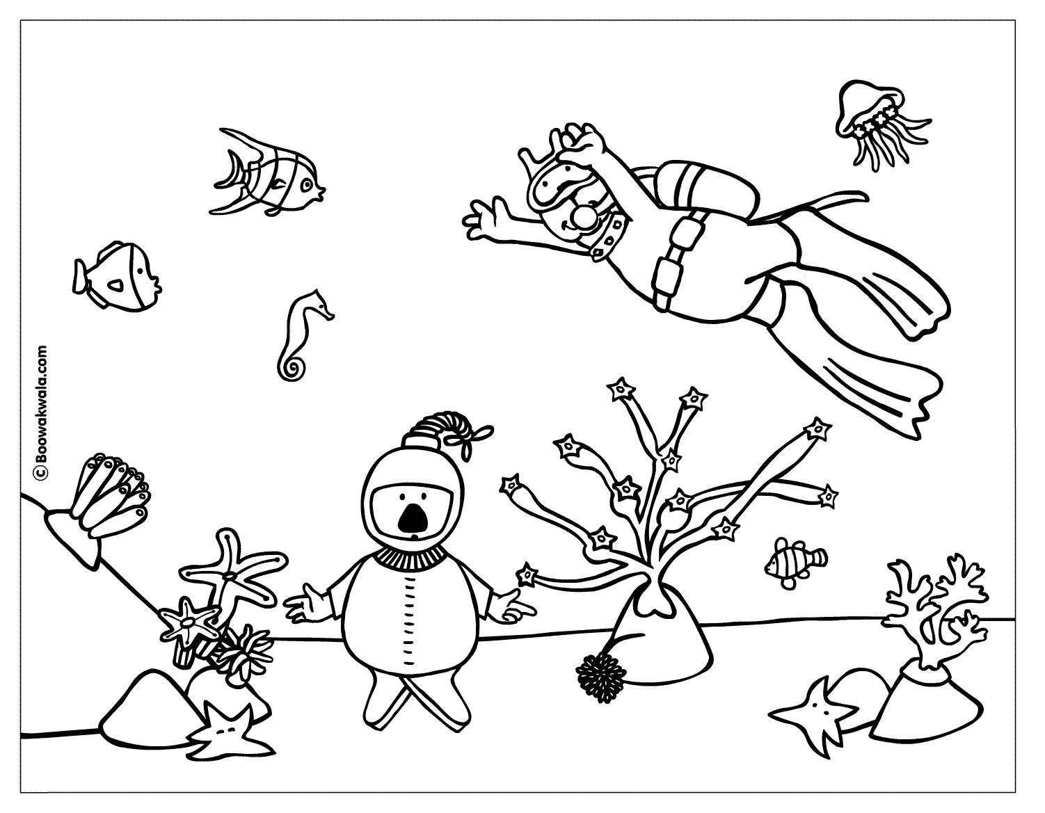 Under the sea coloring pages to download and print for free